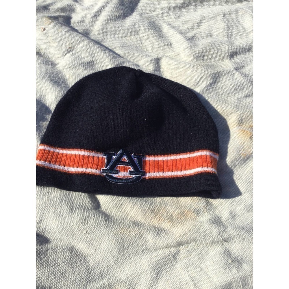 Auburn University Mens Knit Beanie Hat One Size Tiger Orange College NCAA